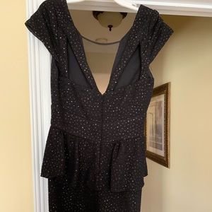 Black peplum dress size small